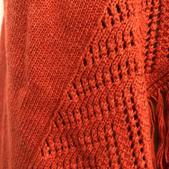 Versona Rust Orange Boho Fringe Vest - Picture 9 of 16